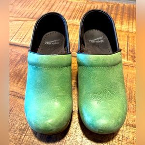 Dansko green clogs